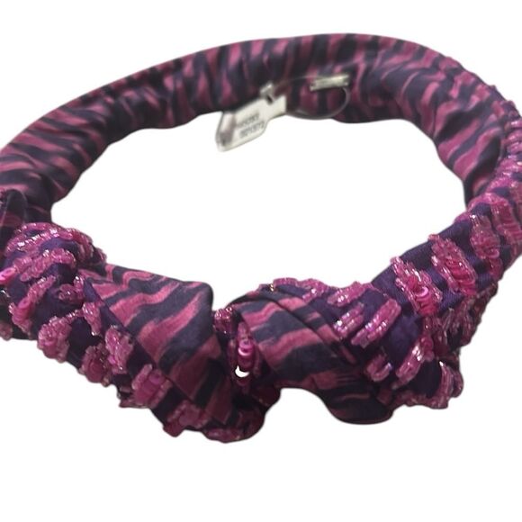 Anthropologie x Deepa by Deepa Gurnani 
Pink and Purple Striped Headband - Picture 1 of 6